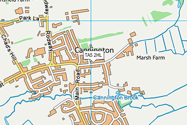 TA5 2HL map - OS VectorMap District (Ordnance Survey)