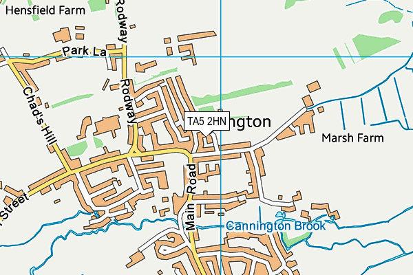 TA5 2HN map - OS VectorMap District (Ordnance Survey)