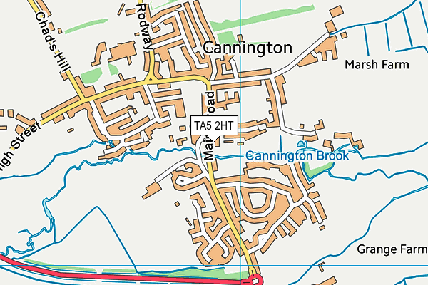 TA5 2HT map - OS VectorMap District (Ordnance Survey)