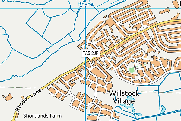 TA5 2JF map - OS VectorMap District (Ordnance Survey)