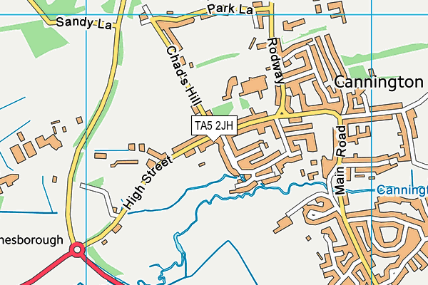 TA5 2JH map - OS VectorMap District (Ordnance Survey)