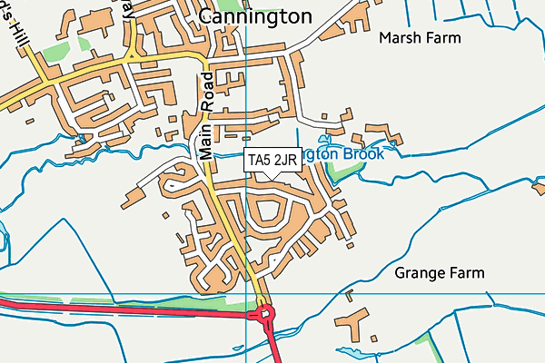 TA5 2JR map - OS VectorMap District (Ordnance Survey)