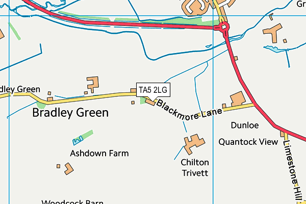 TA5 2LG map - OS VectorMap District (Ordnance Survey)