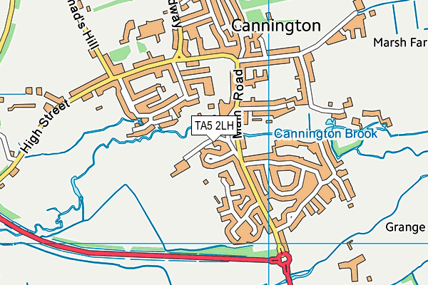 TA5 2LH map - OS VectorMap District (Ordnance Survey)