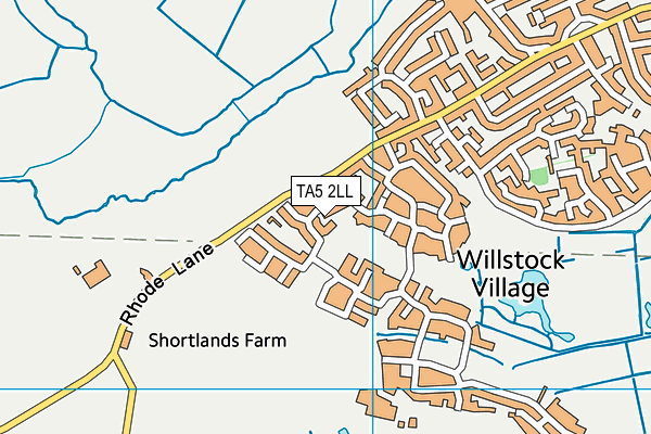 TA5 2LL map - OS VectorMap District (Ordnance Survey)