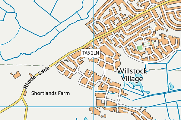TA5 2LN map - OS VectorMap District (Ordnance Survey)