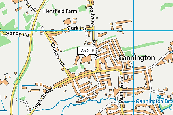 Cannington Golf Centre map (TA5 2LS) - OS VectorMap District (Ordnance Survey)