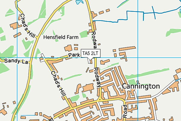 TA5 2LT map - OS VectorMap District (Ordnance Survey)