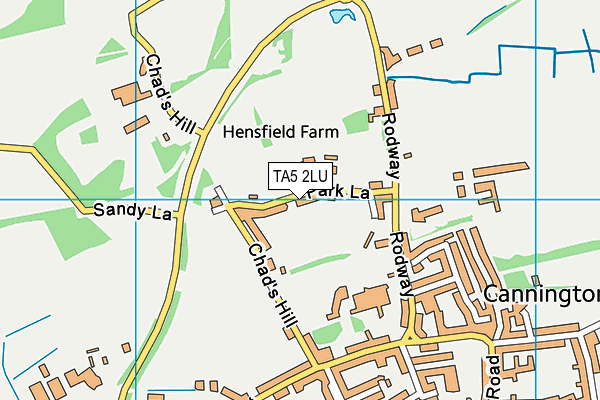 Cannington Playing Field map (TA5 2LU) - OS VectorMap District (Ordnance Survey)
