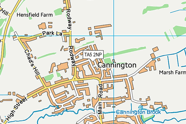 TA5 2NP map - OS VectorMap District (Ordnance Survey)