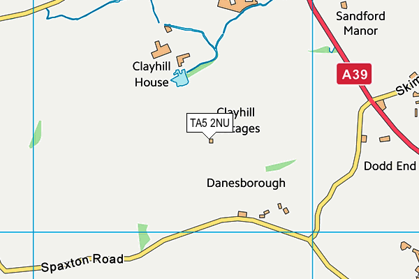 TA5 2NU map - OS VectorMap District (Ordnance Survey)