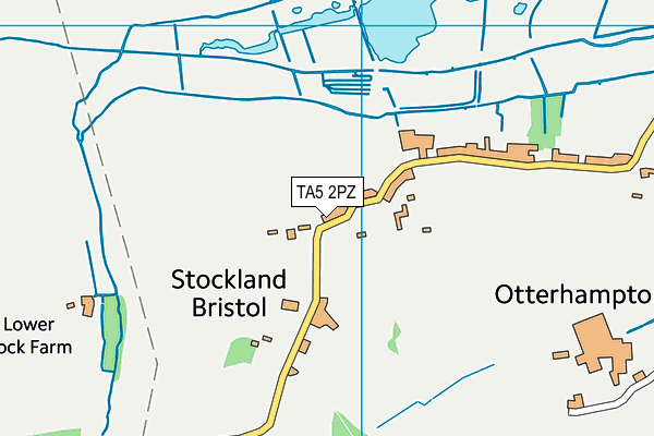 TA5 2PZ map - OS VectorMap District (Ordnance Survey)