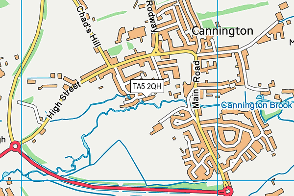 TA5 2QH map - OS VectorMap District (Ordnance Survey)