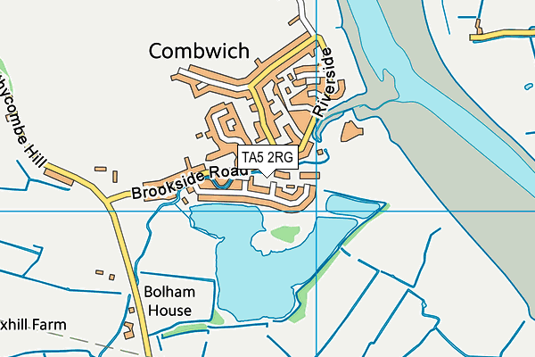 TA5 2RG map - OS VectorMap District (Ordnance Survey)