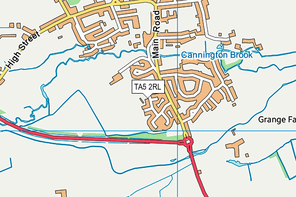 TA5 2RL map - OS VectorMap District (Ordnance Survey)