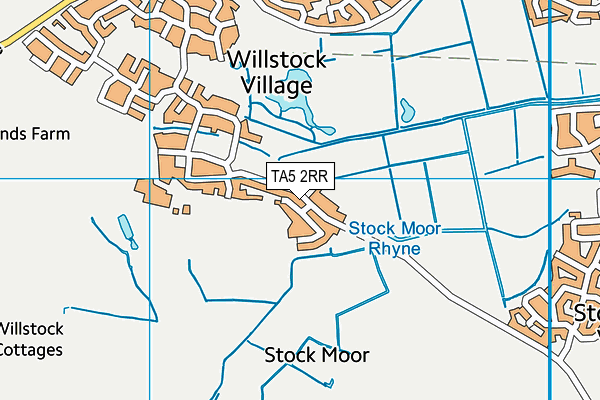 TA5 2RR map - OS VectorMap District (Ordnance Survey)