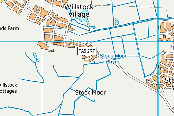 TA5 2RT map - OS VectorMap District (Ordnance Survey)
