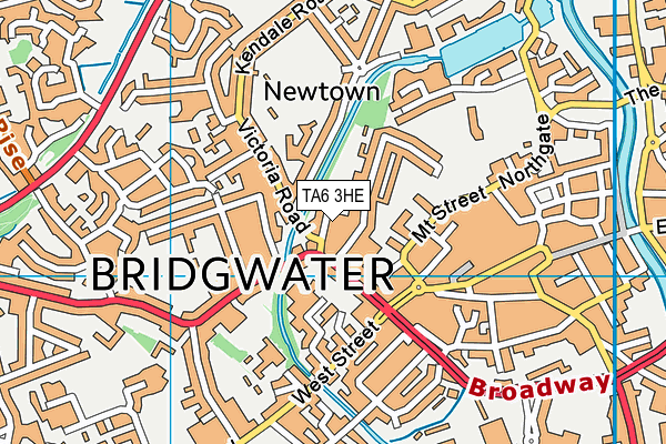 TA6 3HE map - OS VectorMap District (Ordnance Survey)