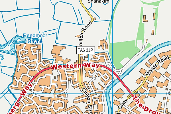 TA6 3JP map - OS VectorMap District (Ordnance Survey)