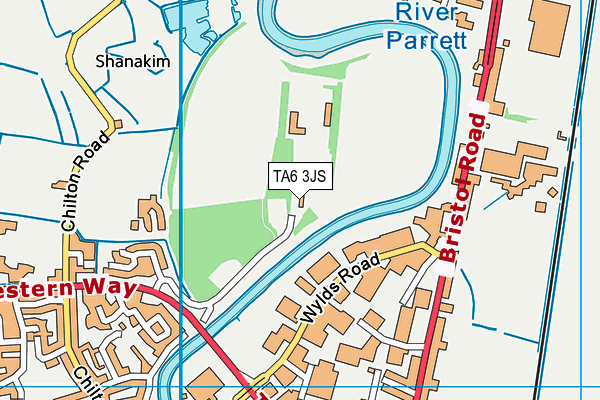 TA6 3JS map - OS VectorMap District (Ordnance Survey)