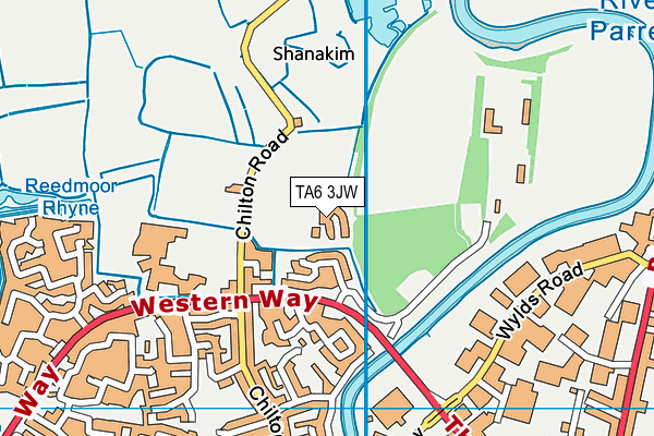 TA6 3JW map - OS VectorMap District (Ordnance Survey)