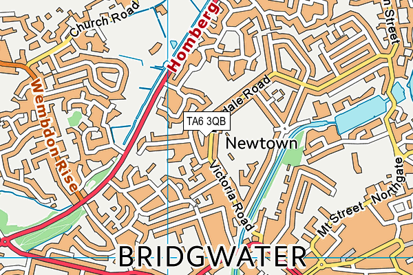 Victoria Park (Bridgwater) map (TA6 3QB) - OS VectorMap District (Ordnance Survey)