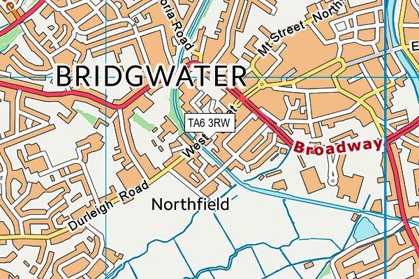 TA6 3RW map - OS VectorMap District (Ordnance Survey)