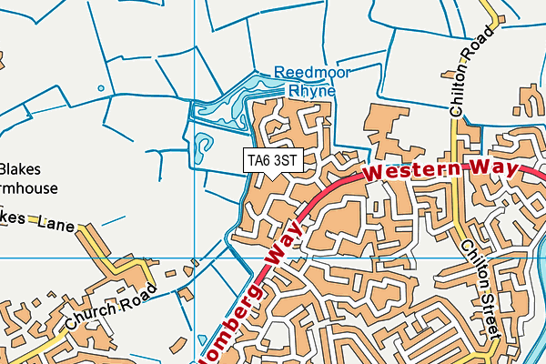 TA6 3ST map - OS VectorMap District (Ordnance Survey)