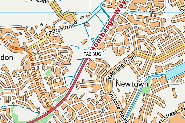 TA6 3UG map - OS VectorMap District (Ordnance Survey)