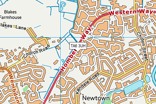 TA6 3UH map - OS VectorMap District (Ordnance Survey)