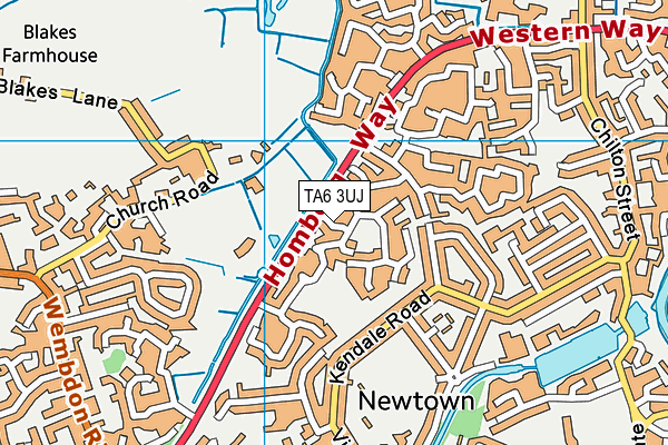 TA6 3UJ map - OS VectorMap District (Ordnance Survey)