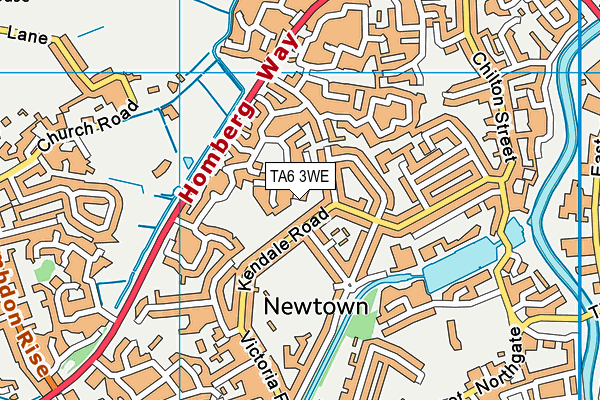 TA6 3WE map - OS VectorMap District (Ordnance Survey)