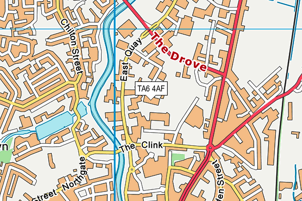 TA6 4AF map - OS VectorMap District (Ordnance Survey)