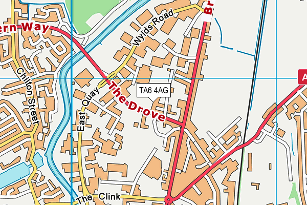 TA6 4AG map - OS VectorMap District (Ordnance Survey)
