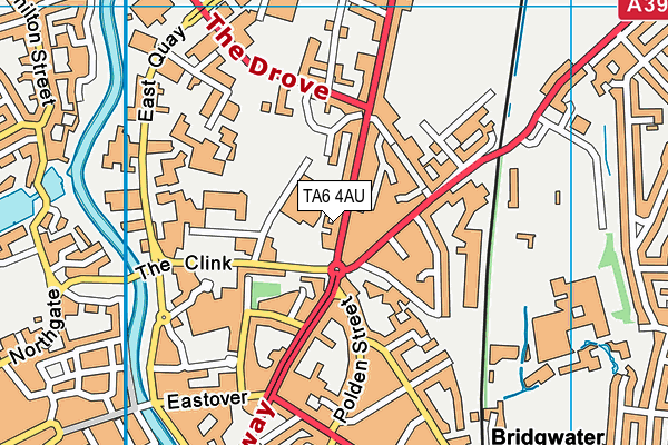 TA6 4AU map - OS VectorMap District (Ordnance Survey)