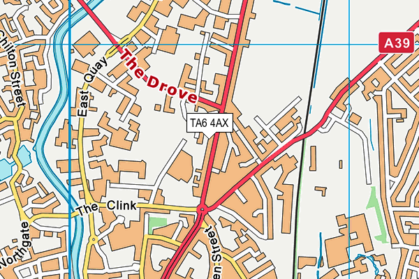 TA6 4AX map - OS VectorMap District (Ordnance Survey)