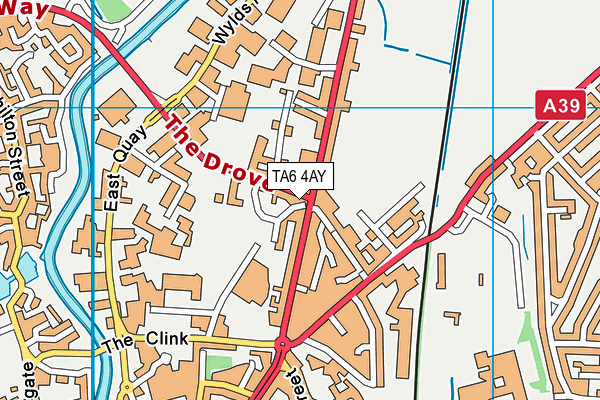 TA6 4AY map - OS VectorMap District (Ordnance Survey)