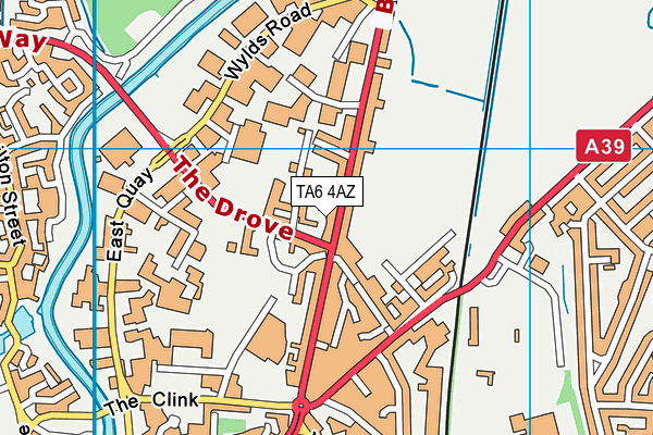 TA6 4AZ map - OS VectorMap District (Ordnance Survey)