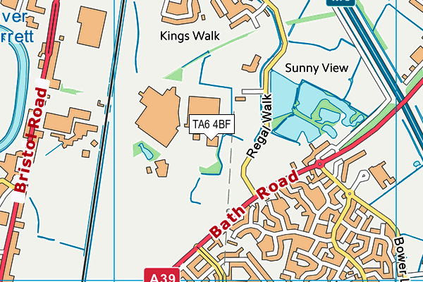 TA6 4BF map - OS VectorMap District (Ordnance Survey)