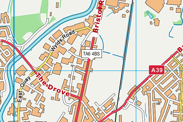 Bristol Road Playing Field map (TA6 4BS) - OS VectorMap District (Ordnance Survey)