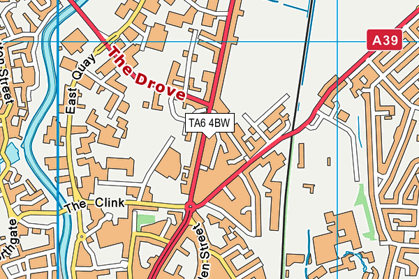 TA6 4BW map - OS VectorMap District (Ordnance Survey)