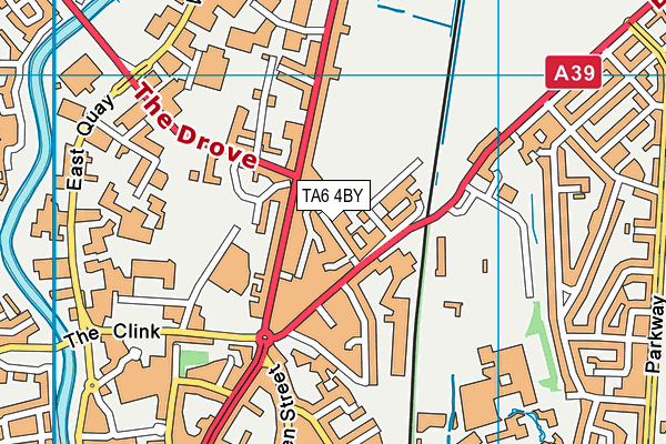TA6 4BY map - OS VectorMap District (Ordnance Survey)