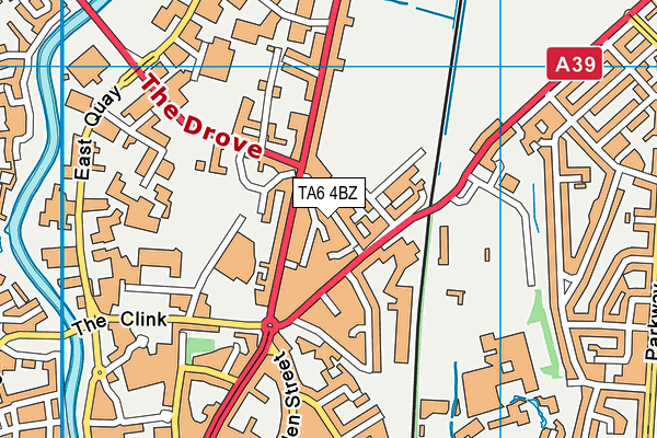 TA6 4BZ map - OS VectorMap District (Ordnance Survey)