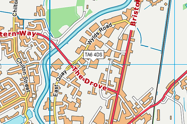 TA6 4DS map - OS VectorMap District (Ordnance Survey)