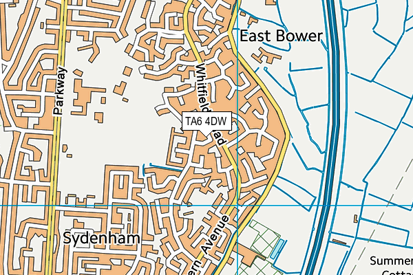 TA6 4DW map - OS VectorMap District (Ordnance Survey)