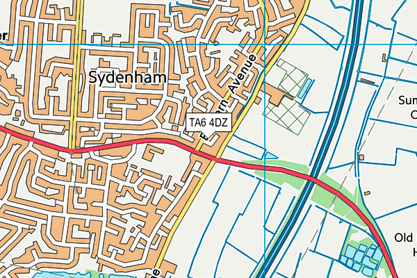 TA6 4DZ map - OS VectorMap District (Ordnance Survey)