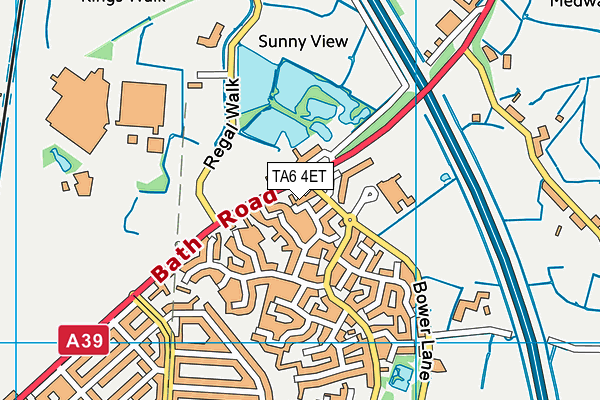 TA6 4ET map - OS VectorMap District (Ordnance Survey)