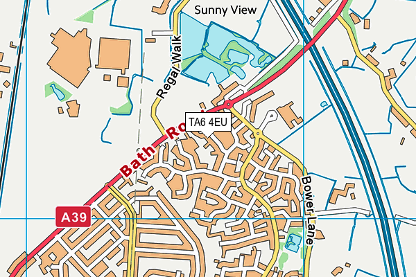 TA6 4EU map - OS VectorMap District (Ordnance Survey)