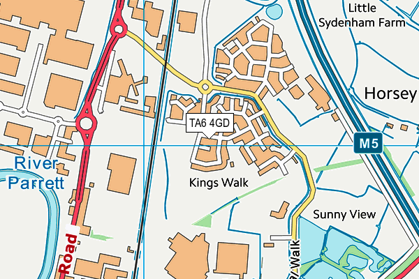 TA6 4GD map - OS VectorMap District (Ordnance Survey)