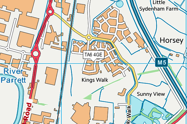 TA6 4GE map - OS VectorMap District (Ordnance Survey)